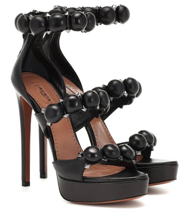 Alaia Bombe Studded Leather Sandals