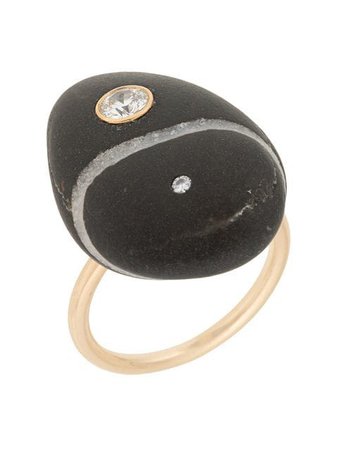 Cvc Stones 18kt yellow gold Castle Rock diamond pebble ring $3,328 - Buy Online - Mobile Friendly, Fast Delivery, Price