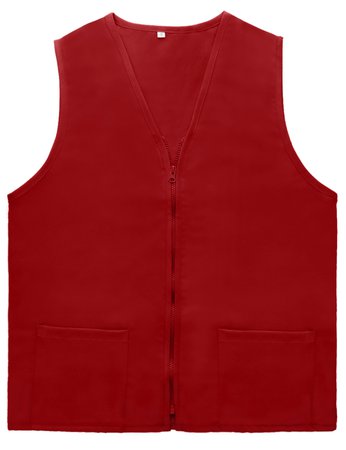 Toptie - TopTie Adult Volunteer Activity Vest Supermarket Uniform Vests Clerk Workwear Red Walmart