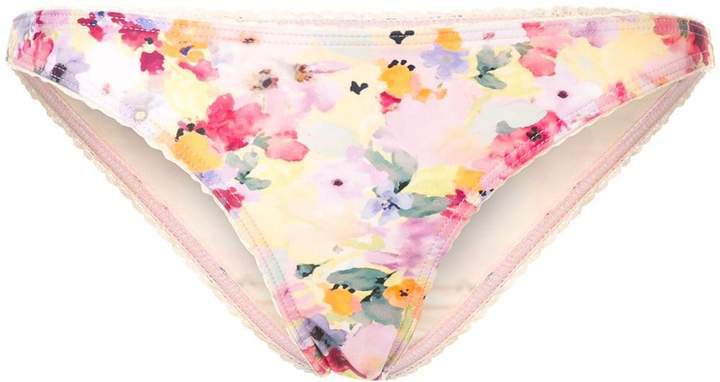 Peony floral print bikini bottoms