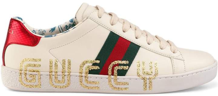 Ace sneaker with Guccy print