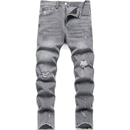 grey biker jeans
