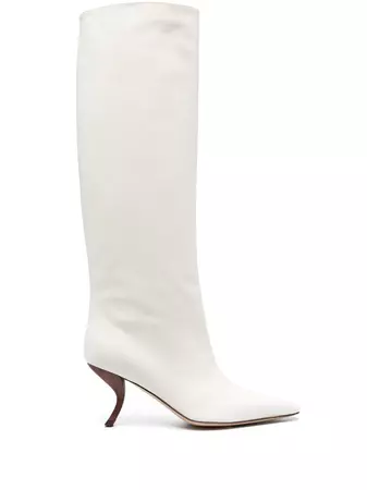 GIABORGHINI Rosie 80mm Leather knee-high Boots - Farfetch