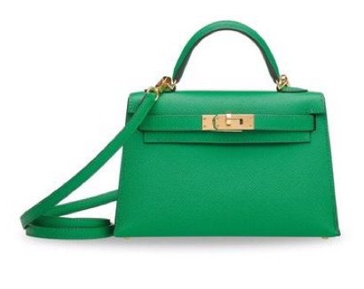 Hermes mini Kelly green bag