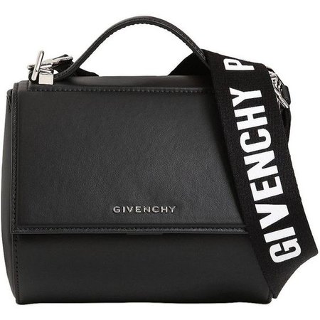 Givenchy Women Mini Pandora Box Logo Strap Leather Bag