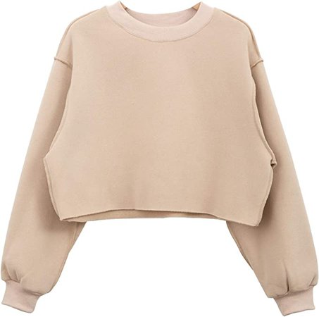 Women's Pullover Cropped Hoodies Long Sleeves Sweatshirts Casual Crop Tops for Spring Autumn Winter (Sugar Plum, Small) at Amazon Women’s Clothing store