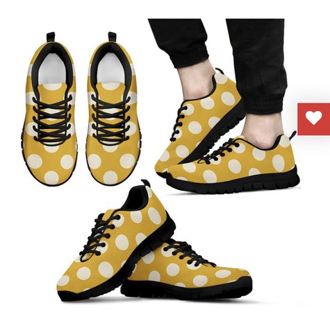 Black and Yellow Polka Dot Shoes