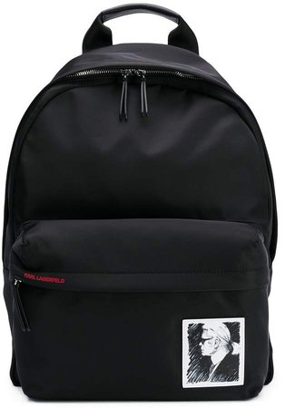 sketch logo patch backpack
