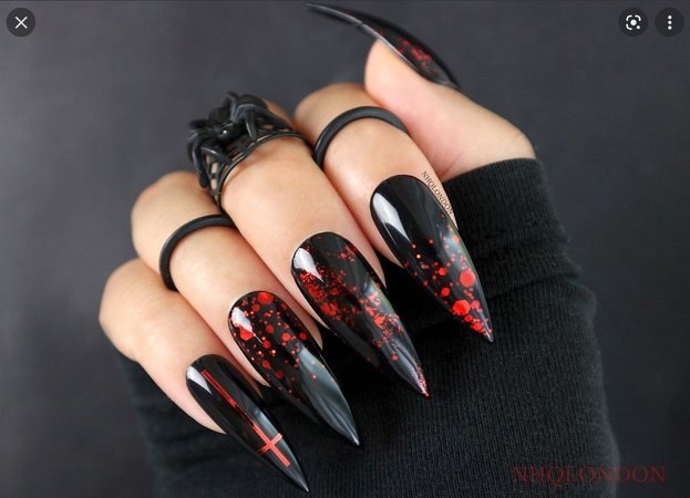 blood splatter nails