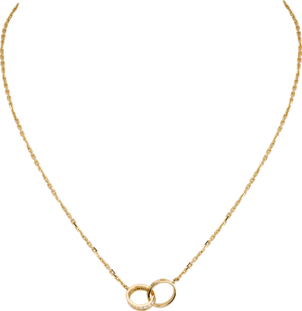 CRB7013800 - LOVE necklace, diamonds - Yellow gold, diamonds - Cartier