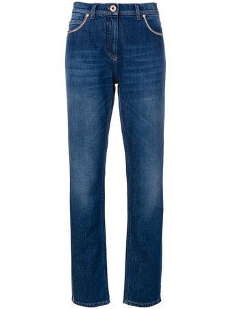 Versace chain-trimmed Jeans - Farfetch