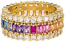 The M Jewelers NY Three Row Rainbow Ring