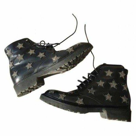 Star-Patterned Boots - @byepolyvore PNG Collection