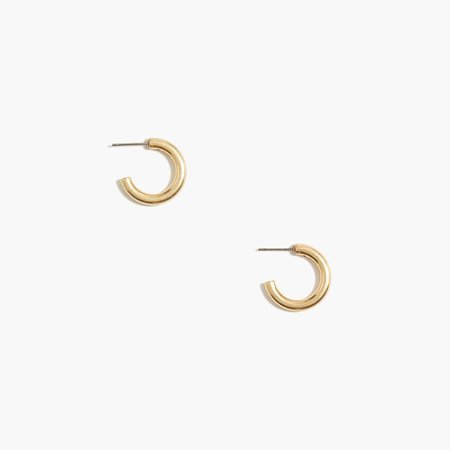 Mini thick hoop earrings