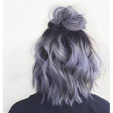 grey purple hair bob - Google Search