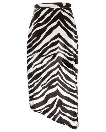 Velvet Zebra Midi Skirt