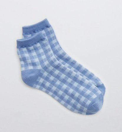 blue gingham socks