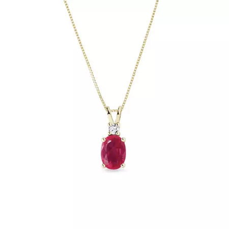 Ruby ​​necklace in gold | KLENOTA