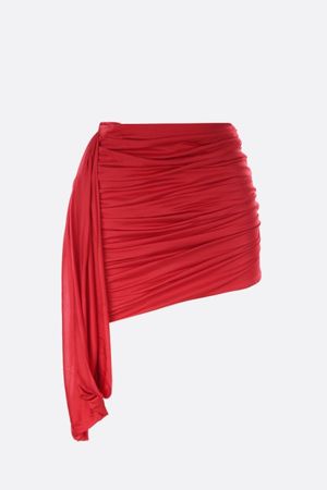 ANDREADAMO stretch jersey draped miniskirt - Red - ADFW22SK062901071107 | Tizianafausti.com