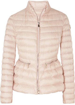 Quilted Shell Down Jacket - Pastel pink