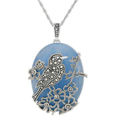 Light Blue Stone Bird Necklace