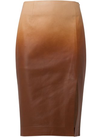 Dorothee Schumacher Degradé Softness Leather Pencil Skirt - Farfetch