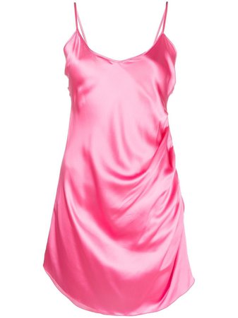 GRETA BOLDINI Ruched Silk Mini Dress - Farfetch