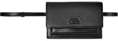 Sharp Xs Leather Belt Bag - Black