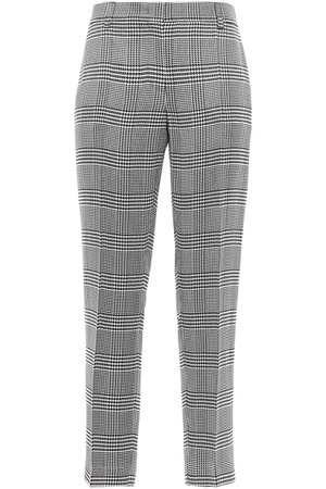 Black Cropped checked twill tapered pants | Sale up to 70% off | THE OUTNET | EMILIO PUCCI | THE OUTNET