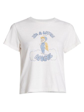 Re/done "I'm A Little Angel" T-Shirt | SaksFifthAvenue