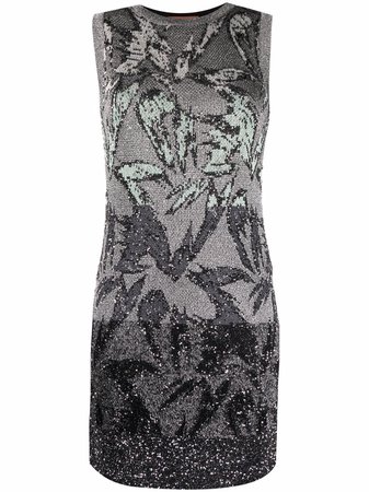 Shop Missoni knitted sleeveless floral dress with Express Delivery - FARFETCH