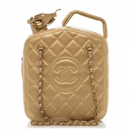 CHANEL Lambskin Quilted Dubai by Night Gas Tank Gold 185479