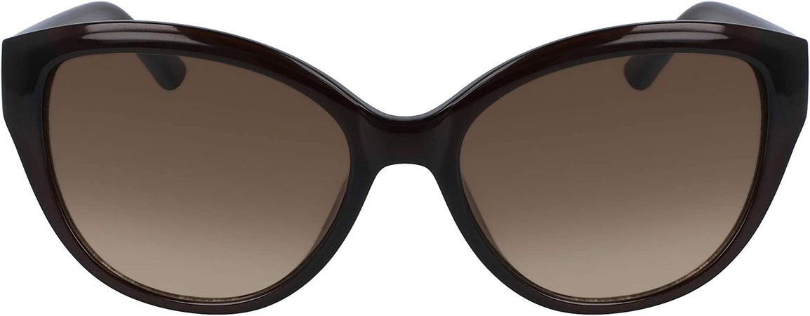 Amazon.com: Calvin Klein Women's CK19536S Cat-Eye Sunglasses, Crystal Brown/Brown, 55 mm : Clothing, Shoes & Jewelry