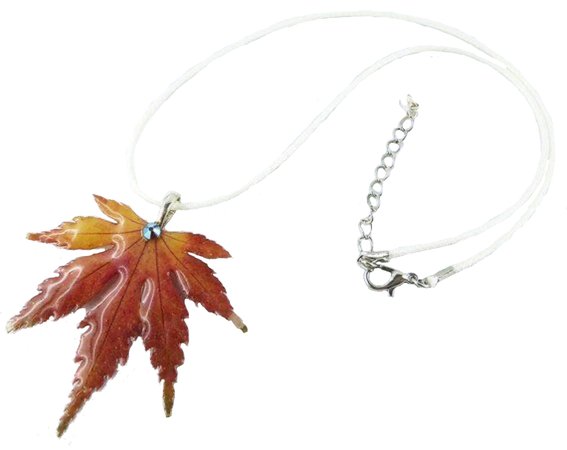 Metanoia Charm Autumn Leaf Necklace