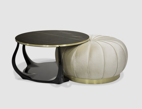 EMBRACE Cocktail table ottoman | Luxury coffee table by Koket