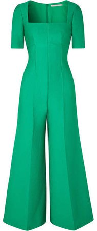 Cloqué Jumpsuit - Emerald