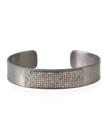Siena Lasker Pave Diamond Bar Cuff Bracelet