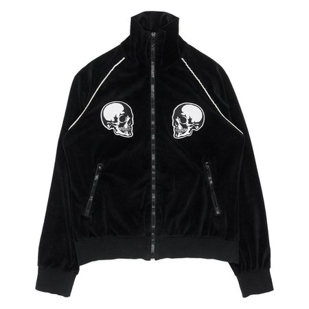 Silver League sur Instagram : Number (N)ine Double Skull Velour Track Jacket - SS04 "Dream Baby Dream" by Takahiro Miyashita Size 3 Details Black velour Off-white…