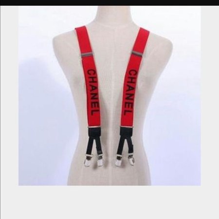 Red Chanel Suspenders
