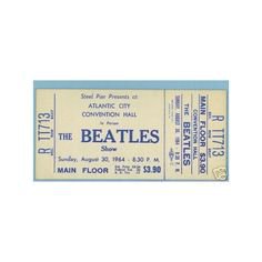 The Beatles Ticket