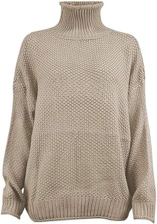 Amazon.com: BIVENANT Womens Turtleneck Oversized Sweaters Batwing Long Sleeve Pullover Chunky Cable Knit Plain Loose Jumper Tops : Clothing, Shoes & Jewelry