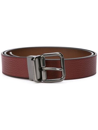 Coach buckle leather belt