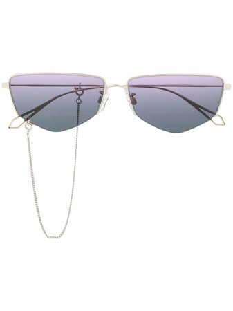 Mcq Alexander Mcqueen Futuristic Sunglasses MQ0271SA Metallic | Farfetch