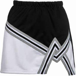 Black, Silver and White cheerleader skirt