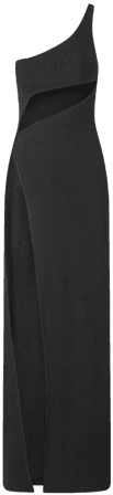 Hailey Baldwin Bieber - Black Rib Knit One Shoulder Cutout Gown - Brandon Maxwell – The Nines