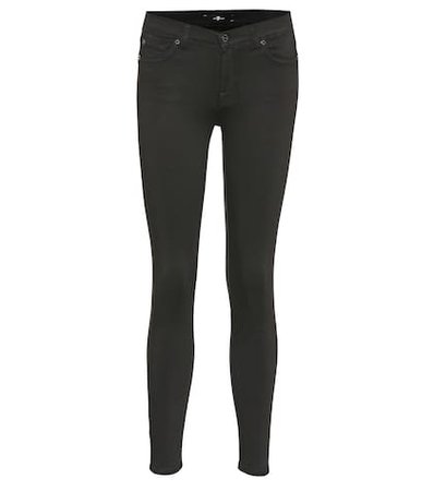 Cropped mid-rise skinny jeans