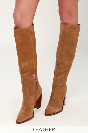 Dolce Vita Kylar - Brown Suede Leather Boots - Knee-High Boots