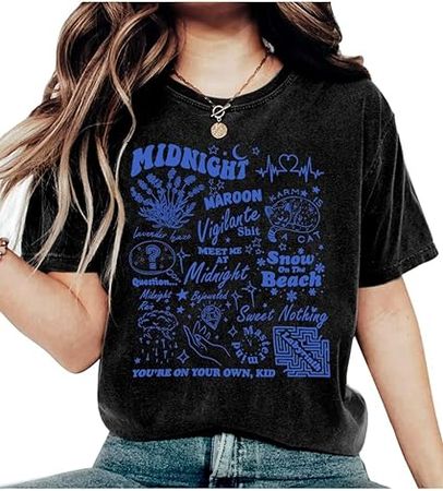 Woman Country Concert Tshirt Music Lovers Tee Vintage Music Graphic Tees Fans Gift Tops Casual Summer Short Sleeve Tee at Amazon Women’s Clothing store
