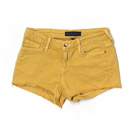 yellow jean shorts