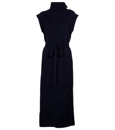 Chloé - High-neck wool and cashmere midi dress | Mytheresa